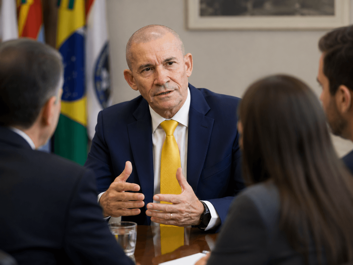 Capitão Macedo em reunião